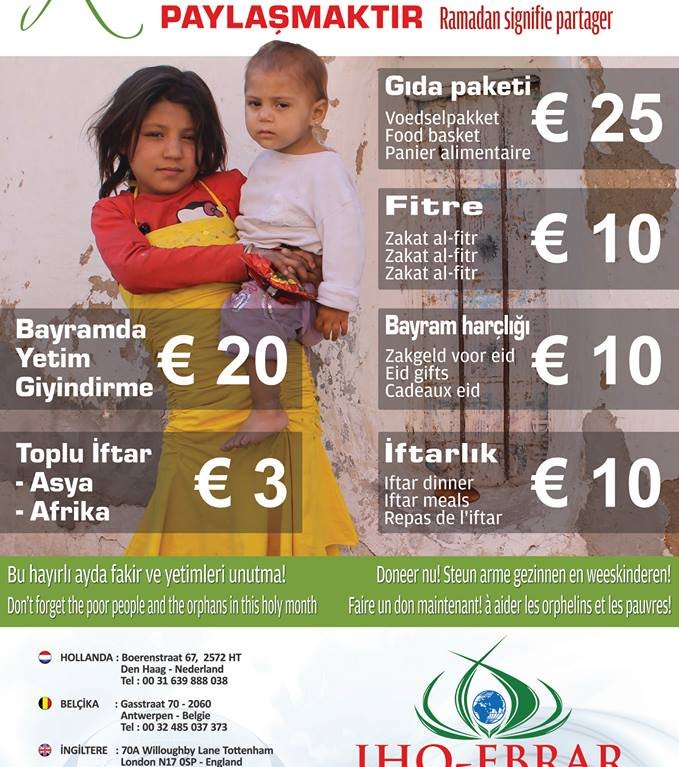 RAMAZAN’DA MUHTAÇLARI UNUTMA